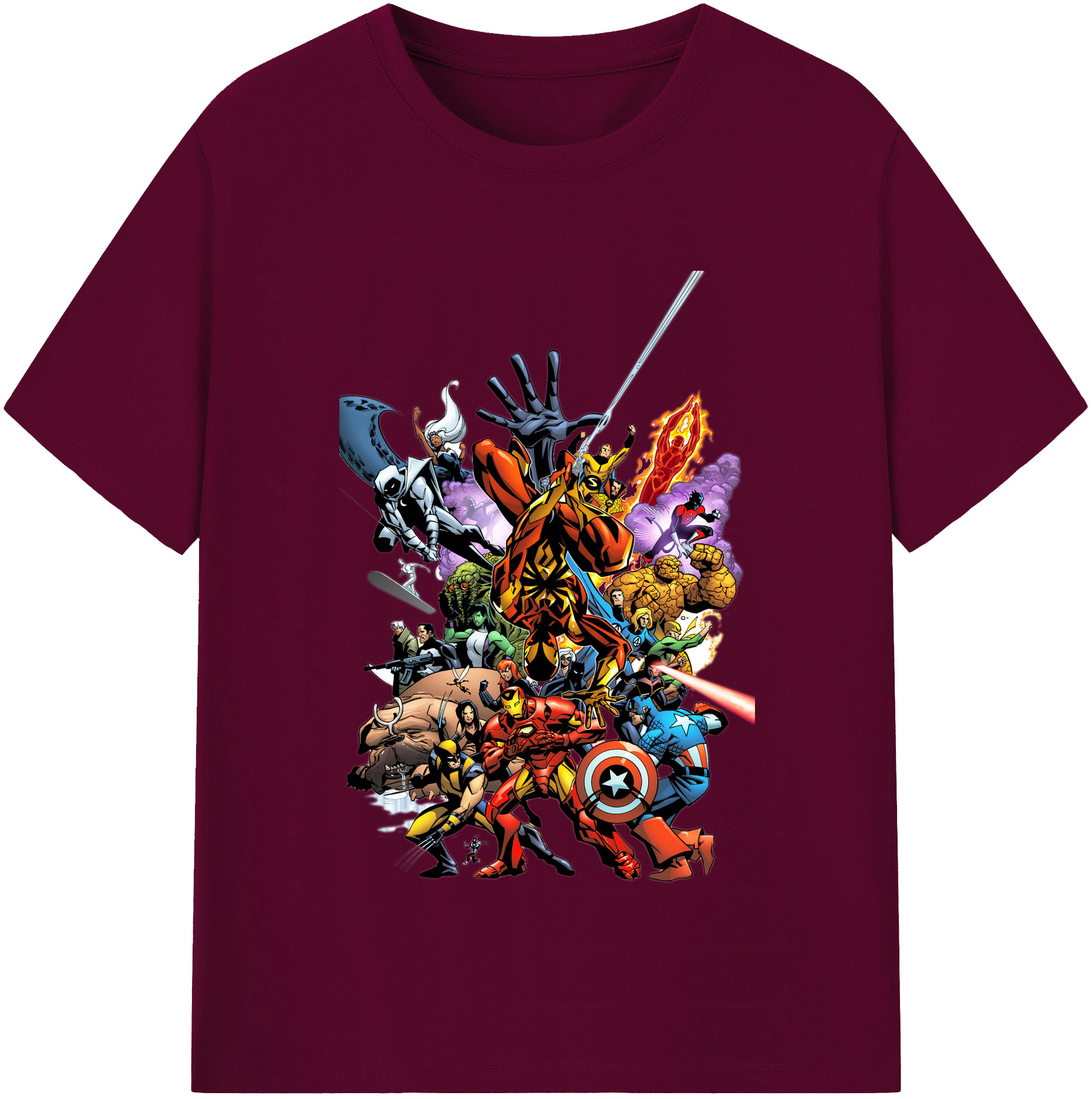 （画像用） アベンジャーズ The Avengers レディースカジュアルプリントTシャツ（綿100％）